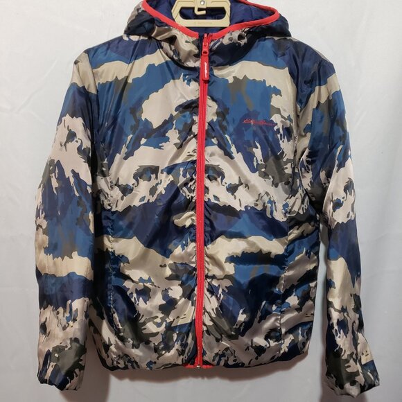 Kids Eddie Bauer Goose Down Reversible Jacket Size 16 - Picture 12 of 16